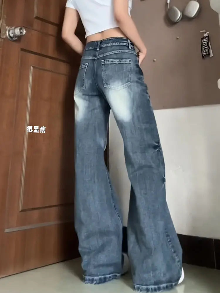 Y2k Baggy Jeans Pants for Woman Shoujo Girl Style Women's Denim Pants Low Rise Jeans Women's Spring Clothes Jean Coquette Jorts