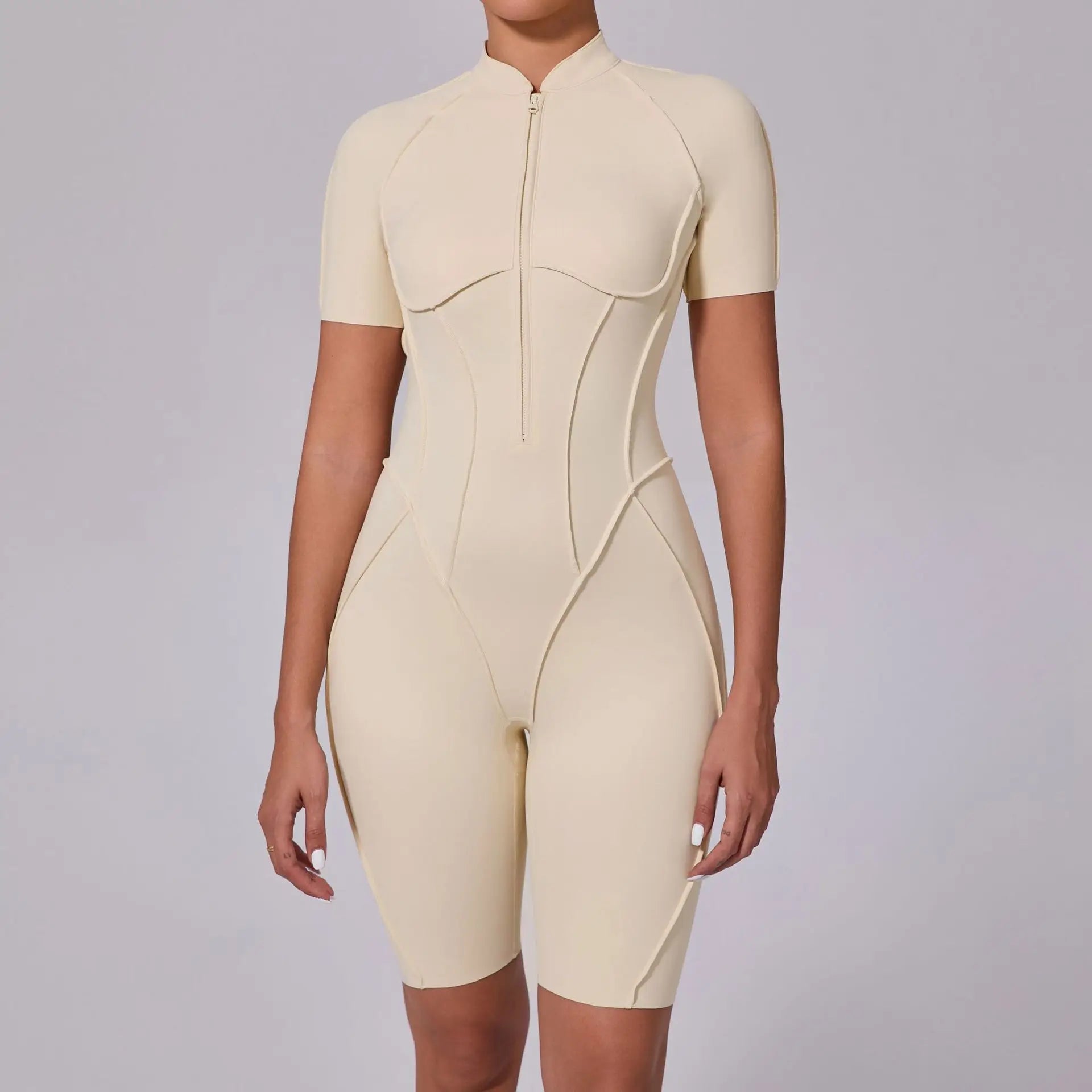 Women's Sports Jumpsuit Zipper Yoga Set Fitness Combination Lift Buttocks Bare Back Gym Sexy Sports Jumpsuit Gym Romper