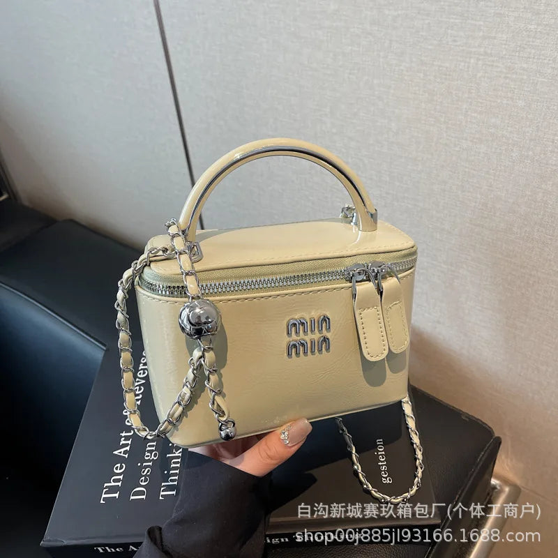 Fashionable Box Handbag Women's Simple Crossbody Small Square Bag Spring 2025 New Style Single Shoulder Chain Bag