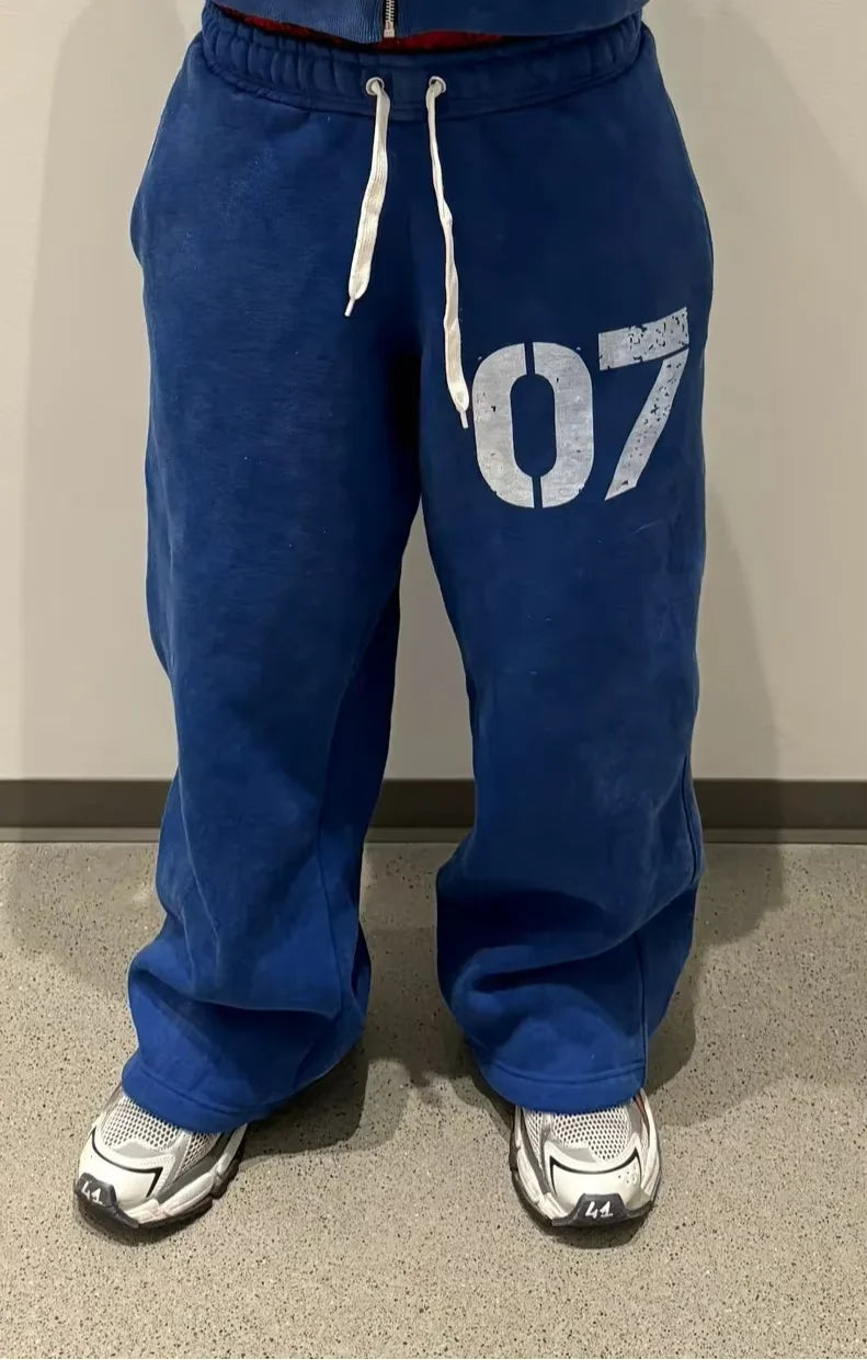 Men 07 Yellow Hoodie American Retro Graphic Print Cotton Thickened Oversized Streetwear Pullover Casual Sweatshirt Fall Winter