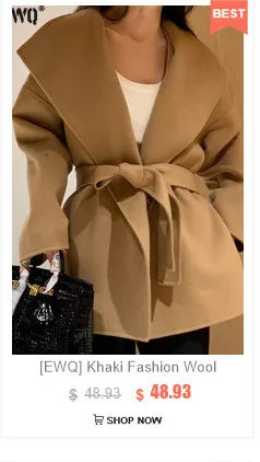 [EWQ] Big Size Long Sleeve Hooded Zipper Decorate Blue Knit Cardigan Women Thick Sweater Jacket 2024 Autumn New Fashion 16O2559