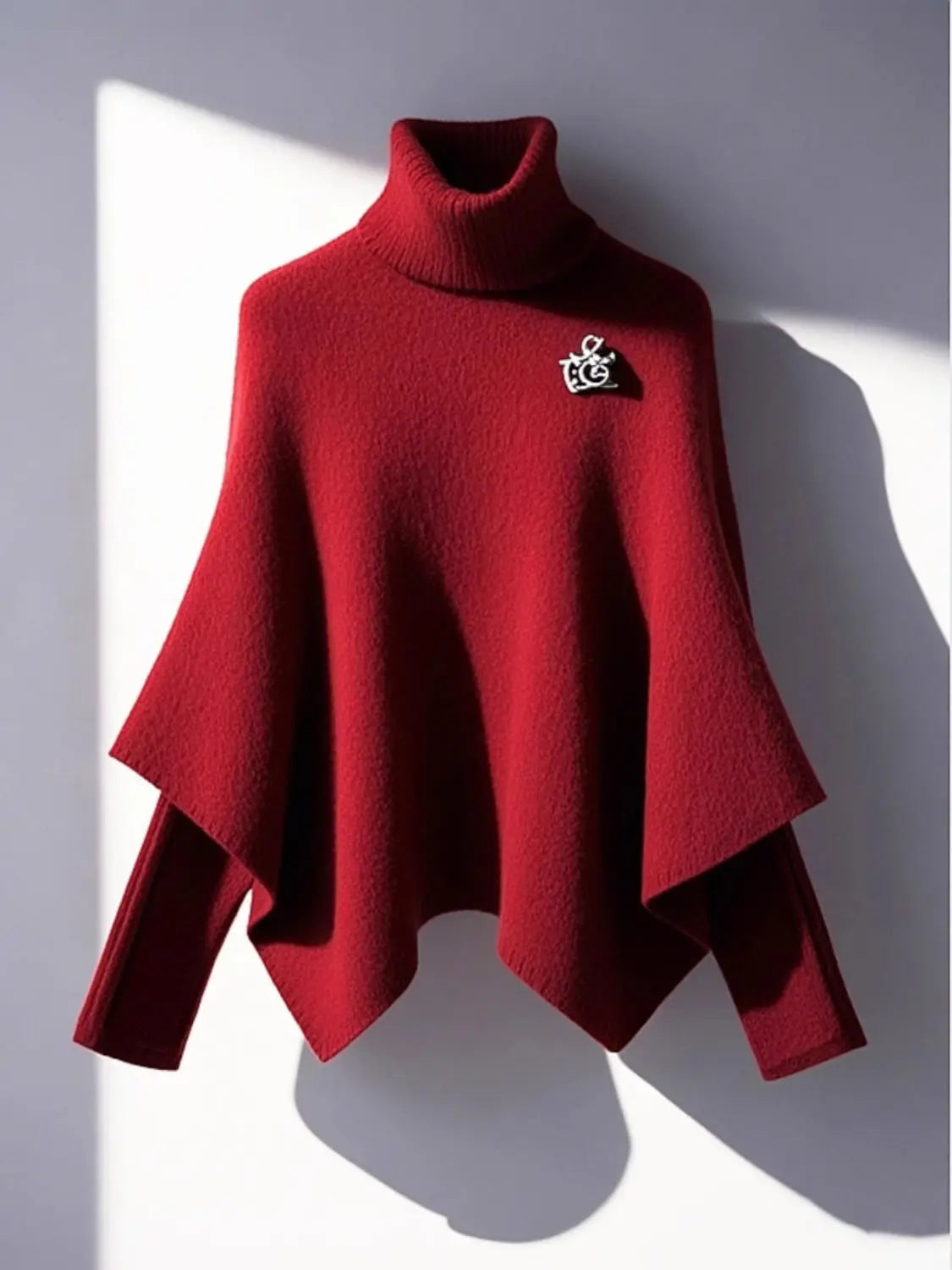 Chic Fake Two-Piece Cloak Sweater Women's Outer Wear 2025 Autumn Winter New Slim High-End Super Nice Pullover Y2k Knitted Top