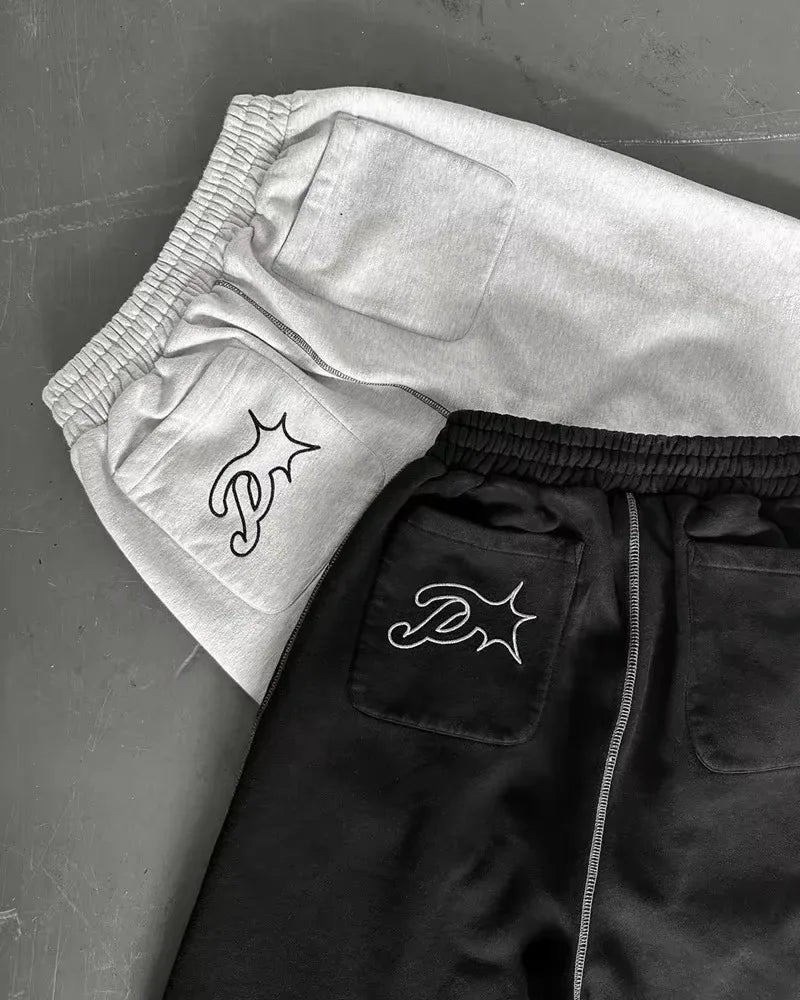 Street wear PROTECT Fashion Letter Embroidery Loose Sweatpants Men's And Women's Y2K Harajuku Hip-Hop Gothic Casual Joker Pants
