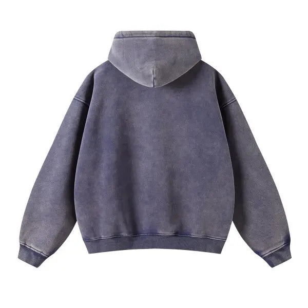 MAQVOB High Quality Luxury Apparel Street Wear Wholesale Euro US Size Spring Autum Full Up Zipper Washed Batik Dye Hoodie