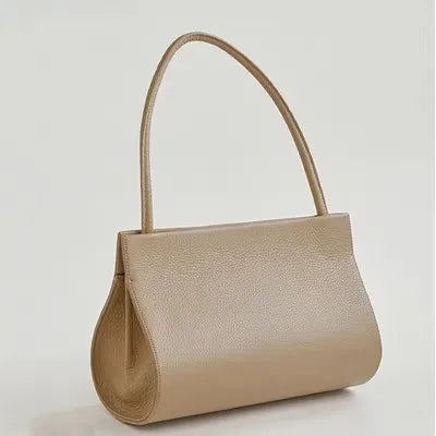 French Oval Design Women's Bag Summer Vintage Lychee Pattern Pu Leather Handbag Black Shoulder Underarm Bag Multilayer Totes Bag