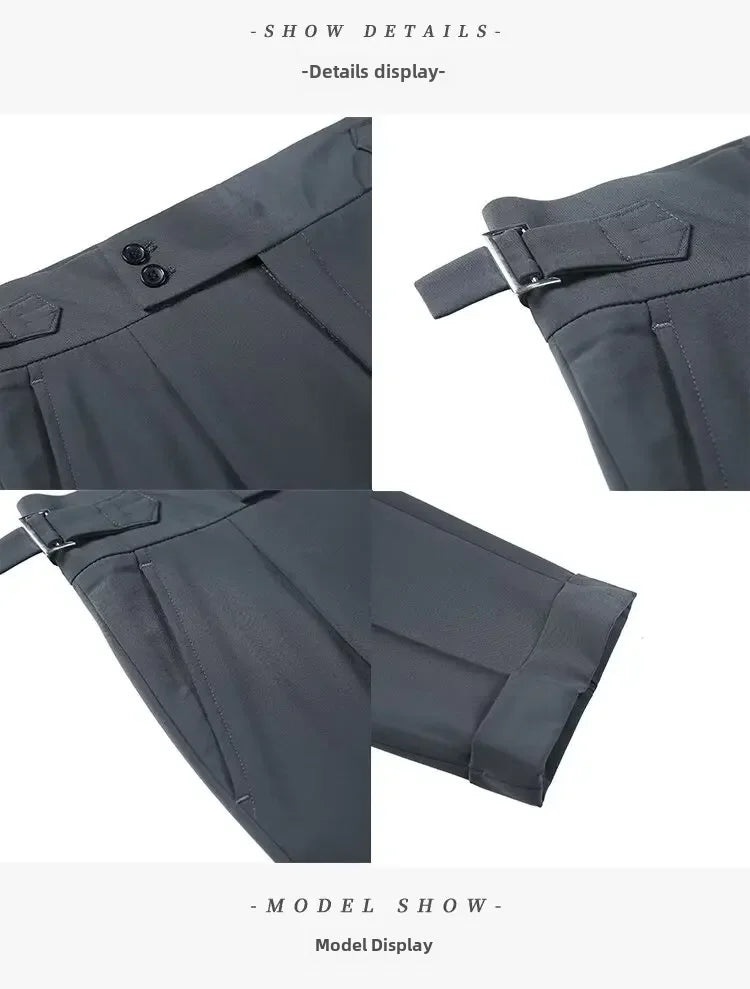 Men's Straight-leg High-waisted Casual Suit Pants High-end Feelslims Slimming Effective Spring Autumn Seasonal Pants