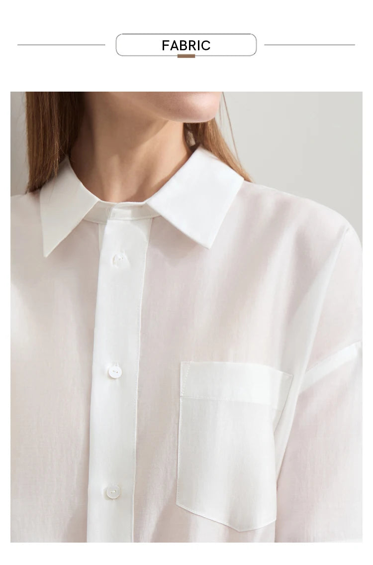 Amii Minimalism 2024 Women Shirt Summer New Lapel Casual Loose Short Belt Female Drop Sleeves Solid Fashion Blouse Tops 12452020