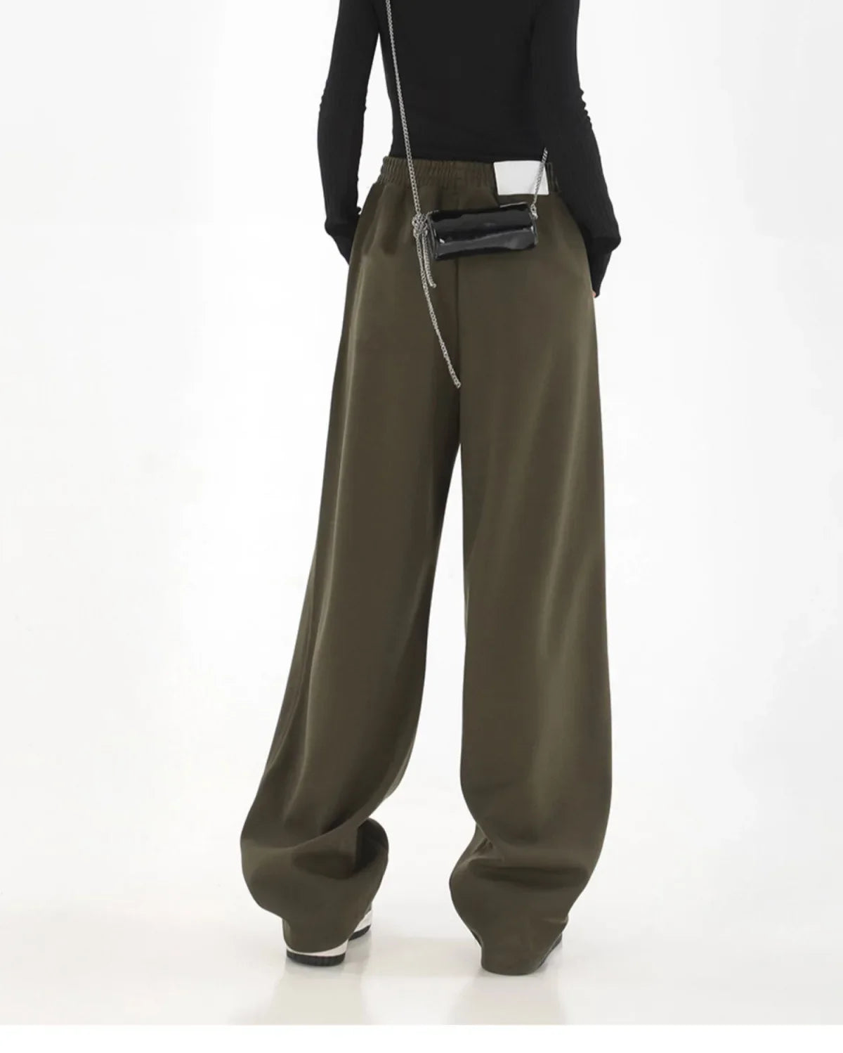 Autumn New Style Light Tawny Women's Sports Pants Loose Sweatpants Banana Shape Hiphop Elastic Waist Wide Leg Trousers