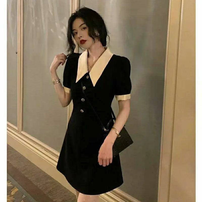 Women's Dresses Midi Loose Elegant Fashion Bag Hip Party Korean Summer Light Dress Wrap Tunics Casual Aesthetic Vintage Robe