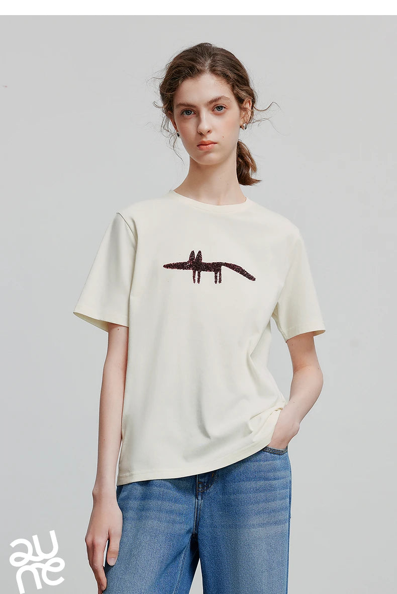 TOYOUTH Women Short Sleeve T shirt 2025 Spring New Tops 8521035