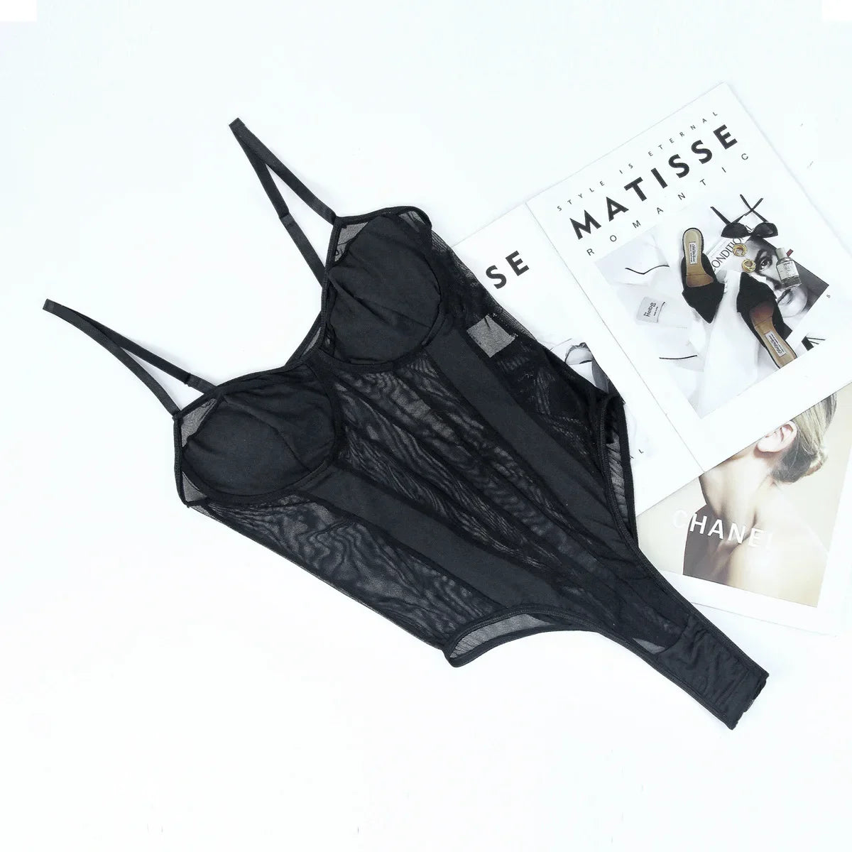 2025 Women's Clothing, Deep V-neck Shaping, Sexy Tight Fitting Adjustable Shoulder Straps, Reinforced Soft Padded Bra, Top