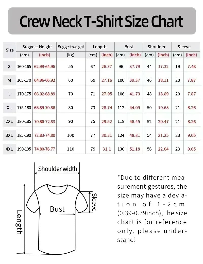 Washed Vintage American Men's And Women's Summer T-Shirts Cotton Crew Neck Breathable Comfortable  Tops For Daily Wearing
