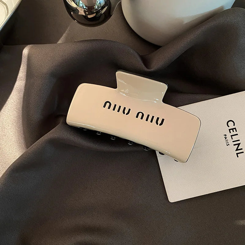 Hot Selling Lazy Acetic Acid Grab Clip Commuter Fashion High-grade Double-sided Hair Clip Back Hair Clip Shark Clip Women