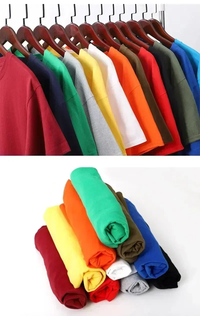 Washed Vintage American Men's And Women's Summer T-Shirts Cotton Crew Neck Breathable Comfortable  Tops For Daily Wearing