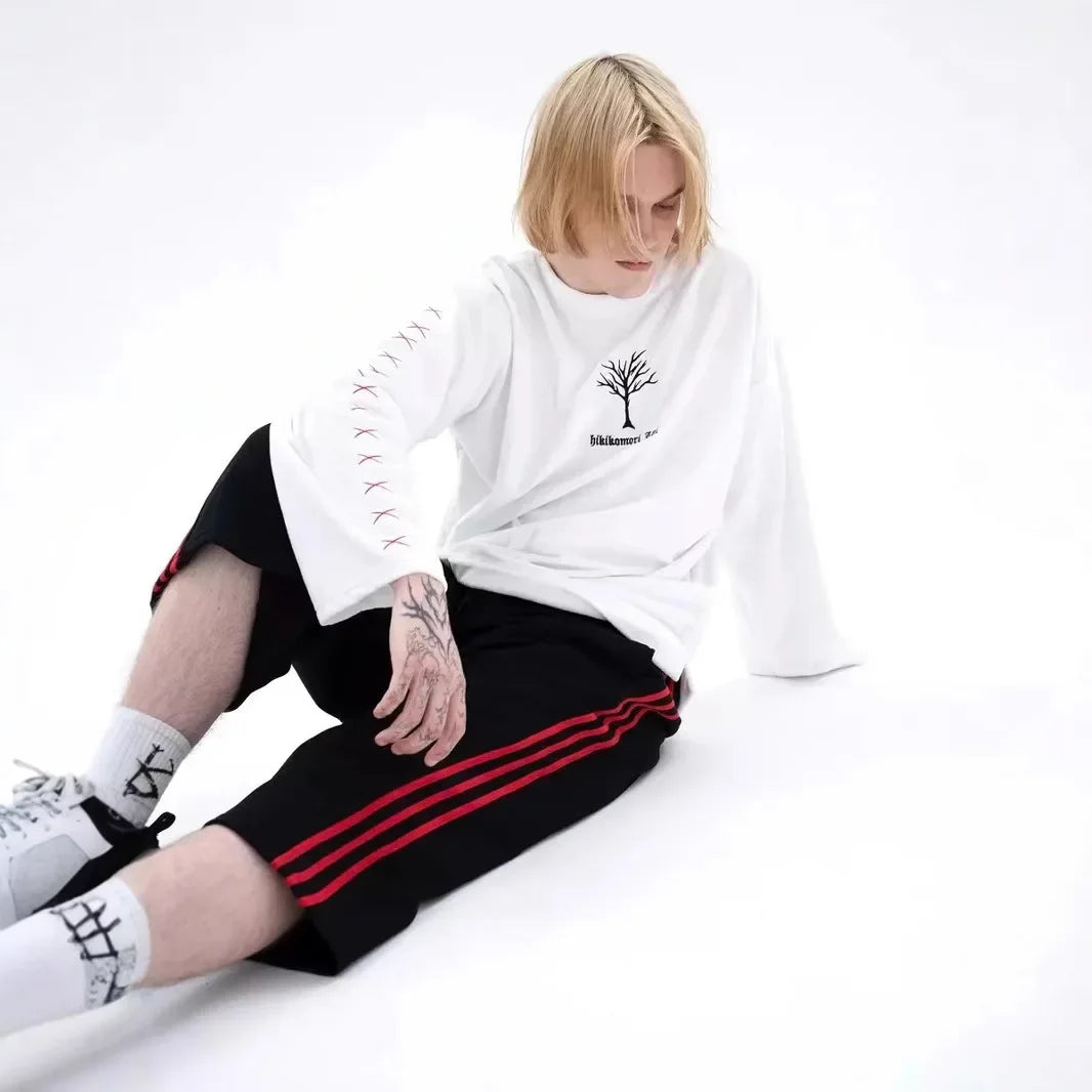 Spring Autumn Pure Cotton Long Sleeve T-Shirt Street Style Casual Loose Fashionable Cool Top for Women Crew Neck Tee