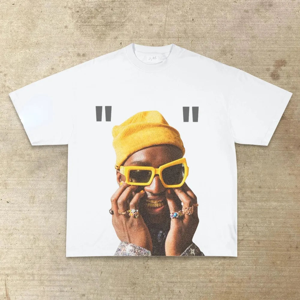 Y2K Trendy Fashion T Shirt Tops Harajuku Goth Character Graphic Print Oversized T Shirt Cotton Short Sleeves Streetwear Clothing