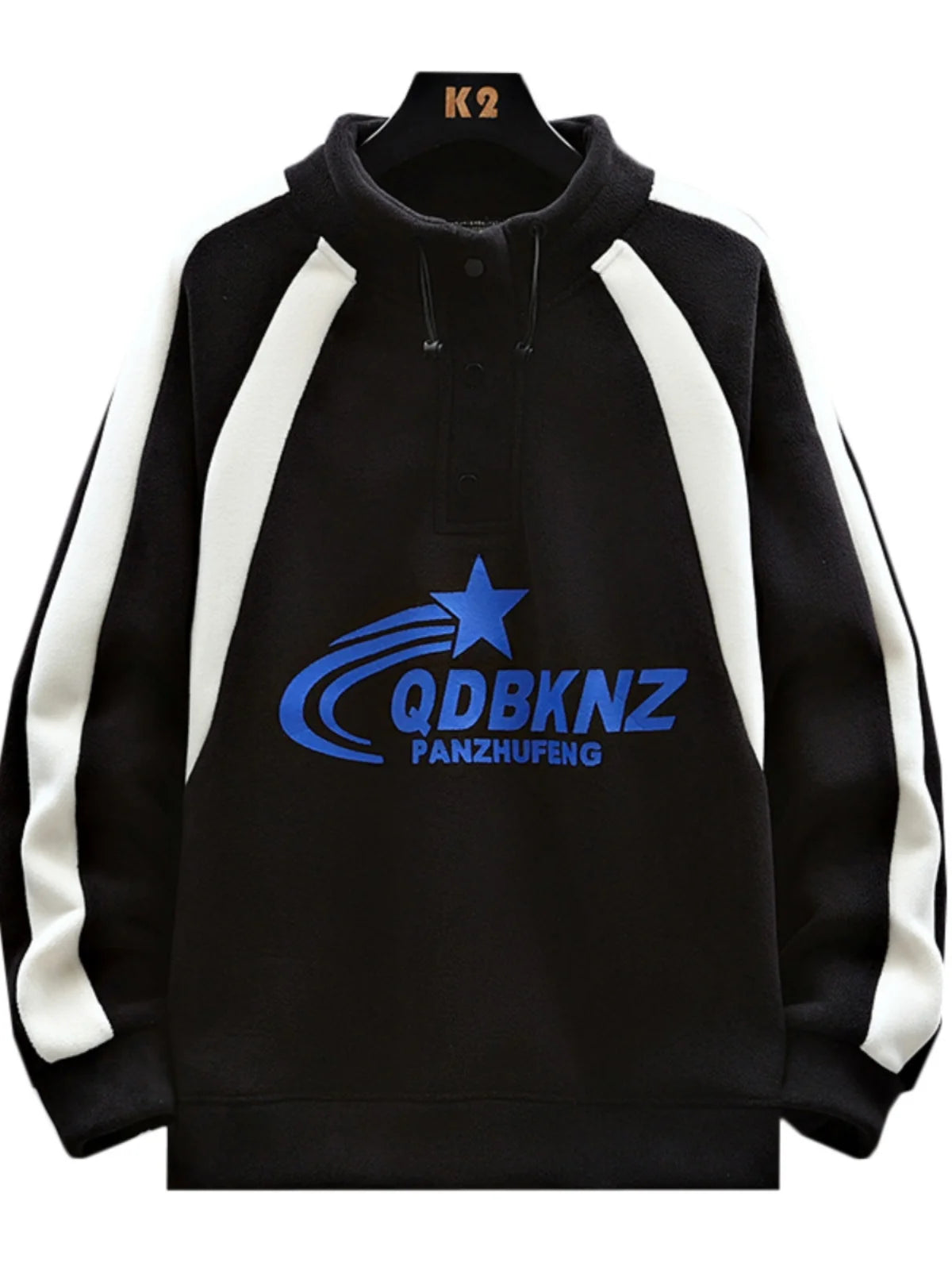 Thiened Fce Hoodie Sweatirt f High Collar Youth Winter Base Layer irt for 3-5 Years Old Boys Casual Print Polye...