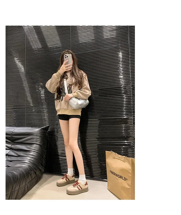 Women's Casual Sports Shoes Spring New Style Versatile Lightweight Lace-Up Mesh Thick Bottom Foot-Extending Dad Sneakers