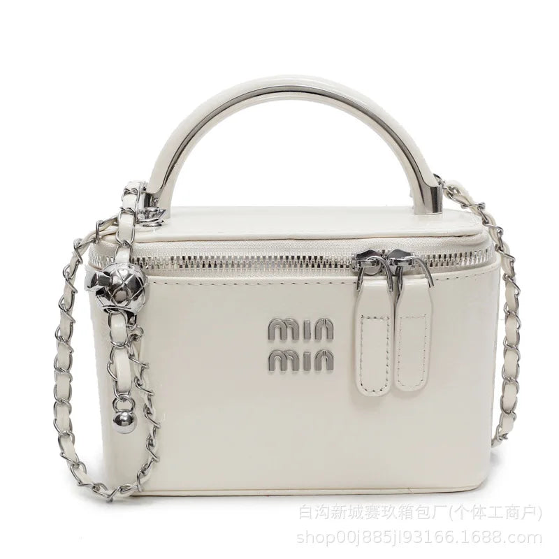 Fashionable Box Handbag Women's Simple Crossbody Small Square Bag Spring 2025 New Style Single Shoulder Chain Bag