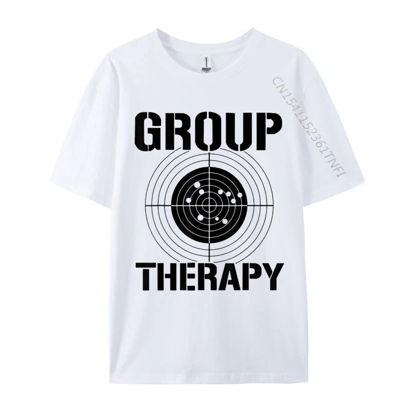 Men T-shirts Group Therapy Casual T-Shirt Retro Normal Cotton Men Tops Tees Casual Clothing Shirt Top Quality