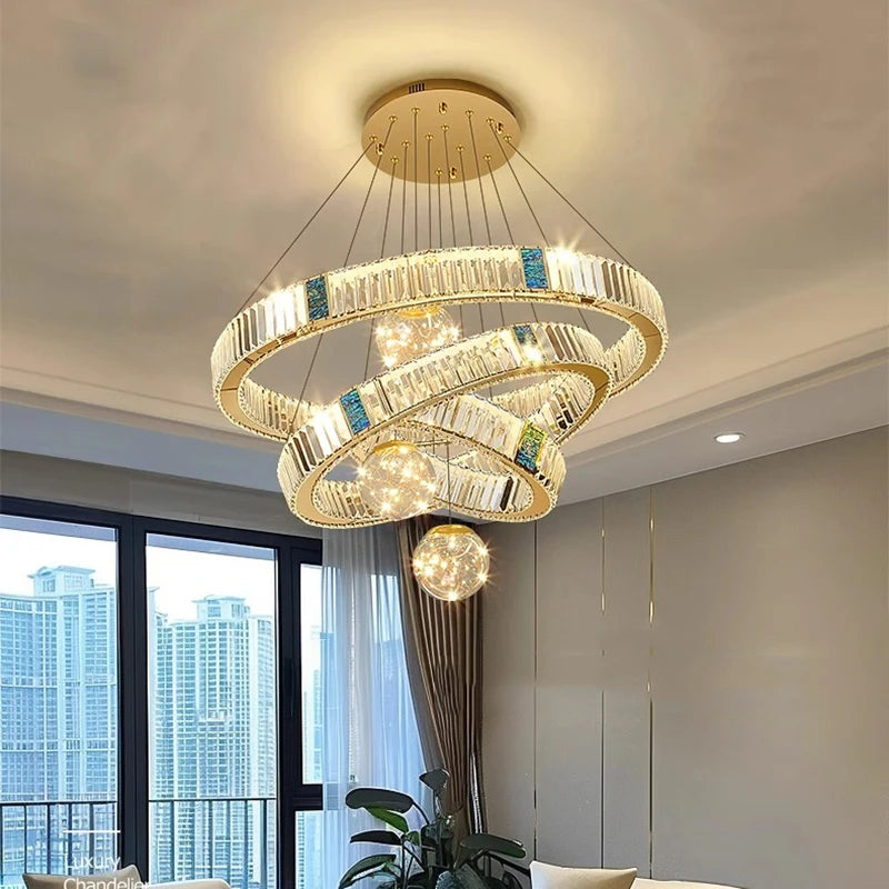 home decorationPendant lights, luxury crystal living room chandelier, bedroom Pendant lamp, ceiling light, indoor lighting