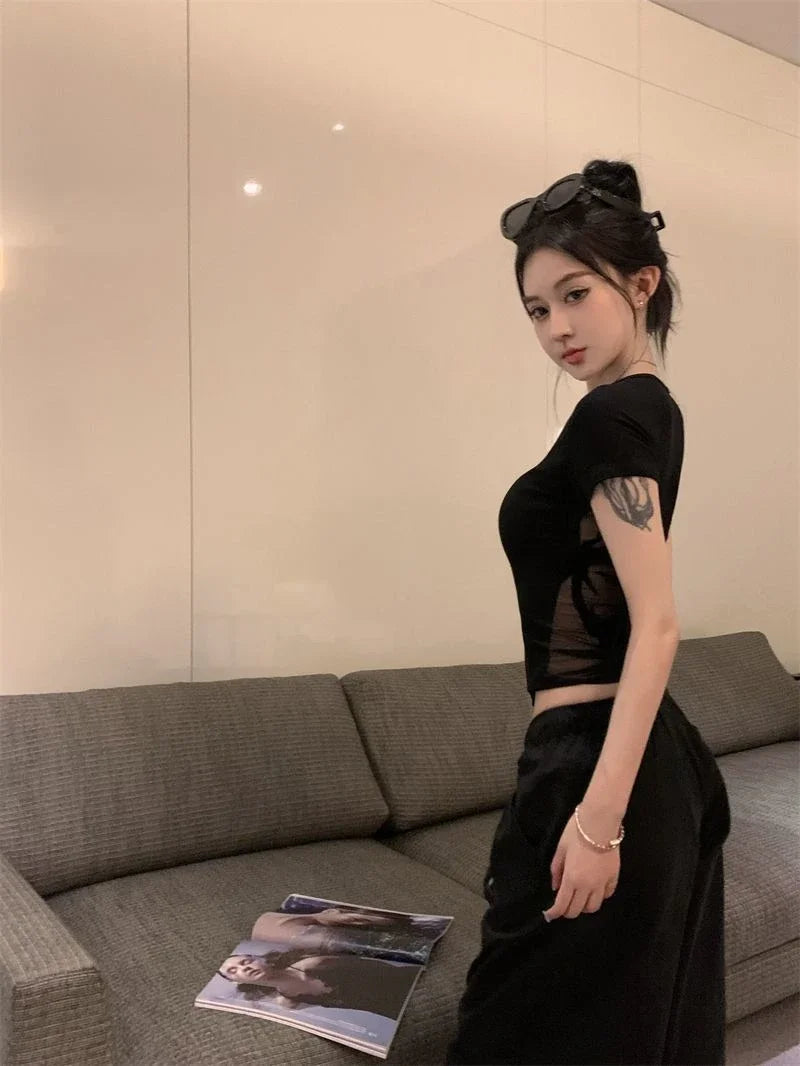 Sexy Women's T-shirt Short Sleeve Female Top Aesthetic Clothing One Pieces Korean Reviews Clothes Clearance Cheap Many Youthful