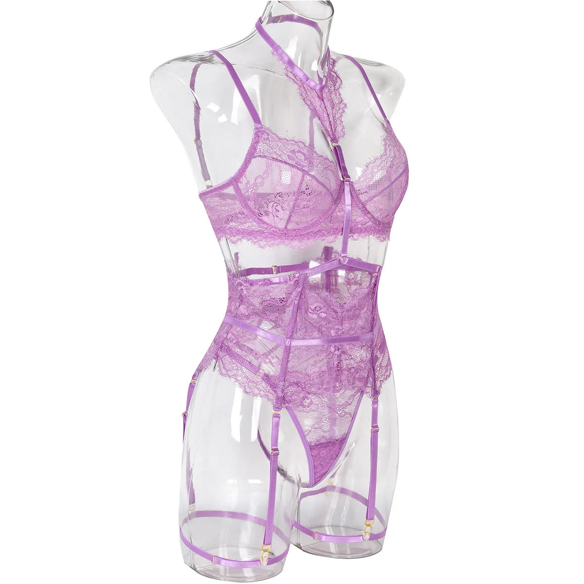 Diccvicc Beautiful Lingerie Eyelash Elegant Transparent Lace Bra Panty Set Floral Embroidery Women Sexy Underwear Exotic Outfit