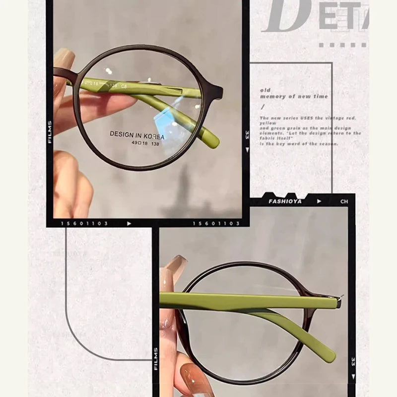 New Round Reading Glasses Women Computer Plastic Hyperopia Presbyopia Eyeglasses Fashion Clear Lens Prescription Eyewear +1.0
