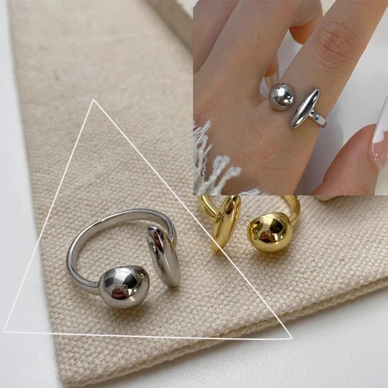 VENTFILLE 925 Sterling Silver Irregular Ring for Women Geometry Versatile Minimalism  Accessories Jewelry Gift Dropshipping