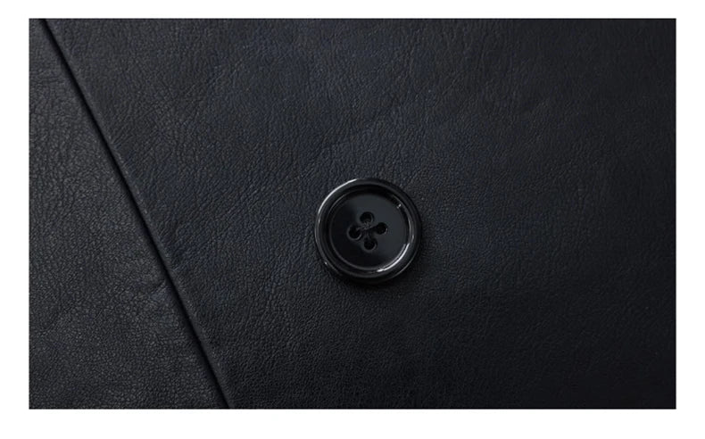 Lautaro Spring Autumn Extra Long Black Pu Leather Trench Coat for Women with Back High Slit Luxury Chic European Fashion 2024