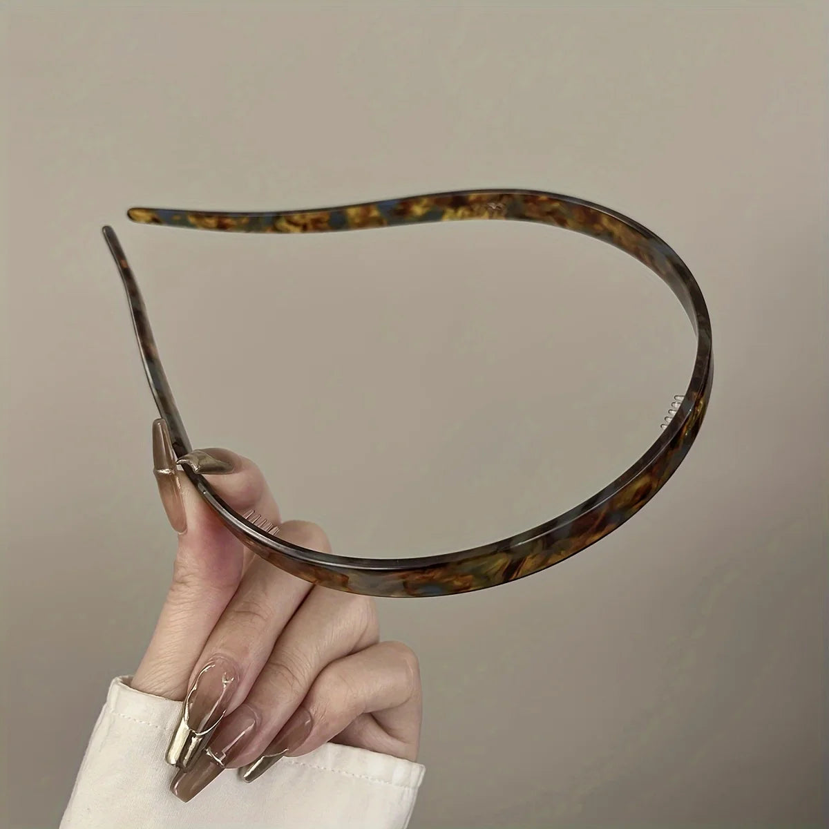 1 Ladies Non-Clamping Ear Bone Hair Accessories Acetic Acid Headband Headband High-End Hairband Girls 2024 New Summer Elegant He