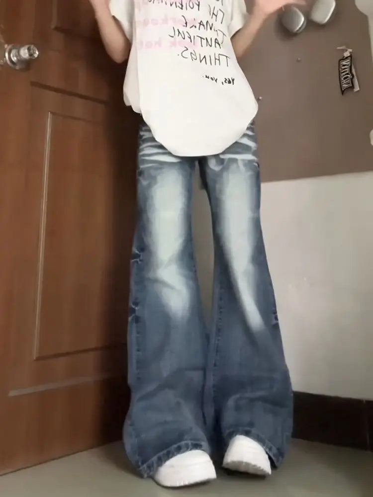 Y2k Baggy Jeans Pants for Woman Shoujo Girl Style Women's Denim Pants Low Rise Jeans Women's Spring Clothes Jean Coquette Jorts