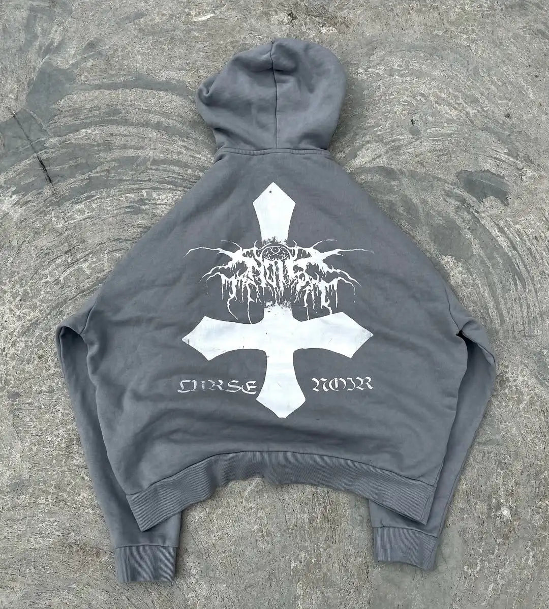 Niche Abstract Art Graffiti Watercolor Painting Oversized Printed Cotton Sweatshirts Men and Women Popular Street Tops Hoodies