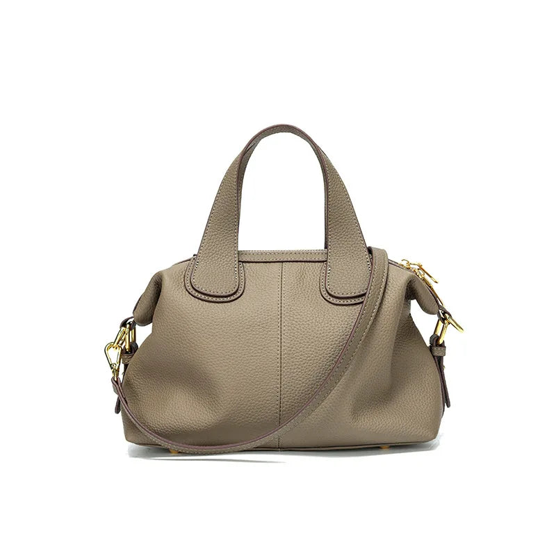 MKCCCKA Underarm bag TOGO cow leather French Tote bag 2025 New Fashion large capacity portable one shoulder Leather women's bag