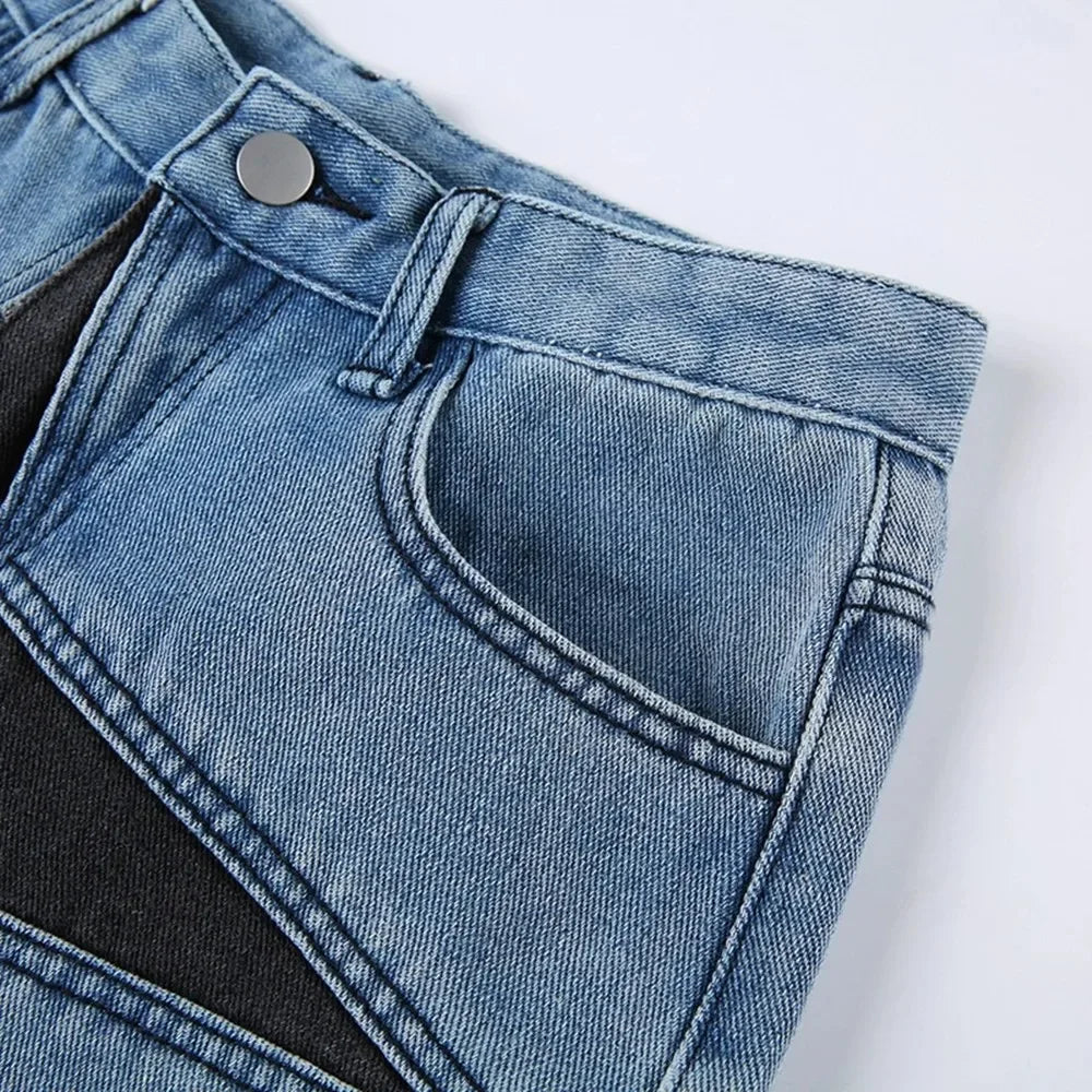 Aelfric Eden Star Patchwork Denim Shorts 2025 Men Summer Hip Hop Streetwear Shorts Y2K Harajuku Casual Track Shorts Sweatpants