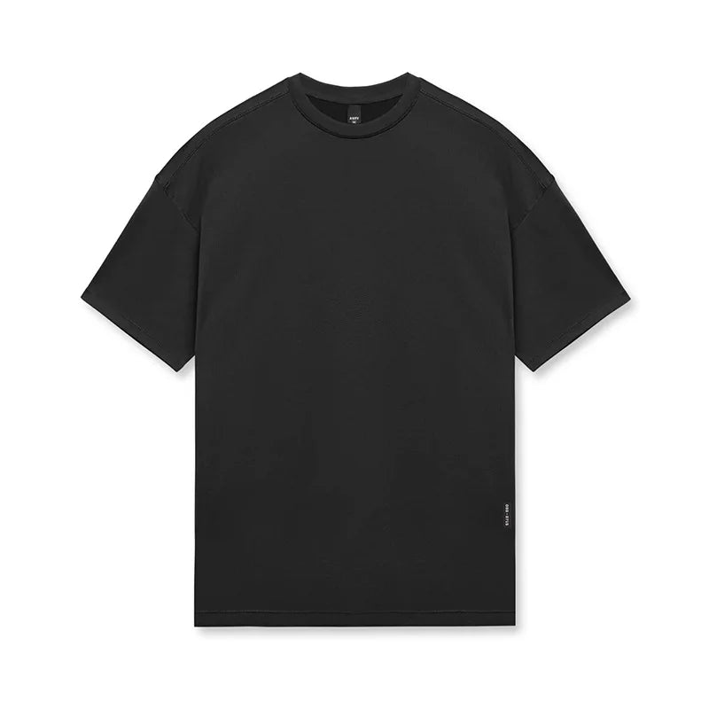 Men's Summer Casual Loose Oversized T-shirt O-Neck Short Sleeve Tee Male Quick Dry Breathable Gym Fitness Undershirt Clothing