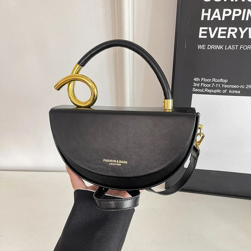 Vintage Style Leather Shoulder Bag for Women, Luxury Brand Crossbody Handbags, Spacious Tote Messenger Purse Ladies