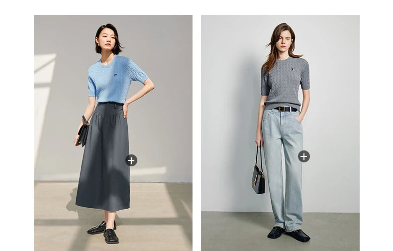 TOYOUTH  Women Knitwear 2025 Summer New Tops 8523801