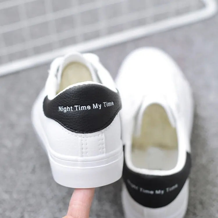 Small White Shoes Female Korean Version of the Hundred with Four Seasons Leather Casual Shoes Breathable Women's Board Shoes