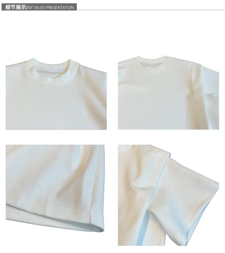 Summer Short Sleeve T-shirt Men Fashion Black White Oversized T Shirt Men Streetwear Korean Loose Round Neck Tshirt Mens Top