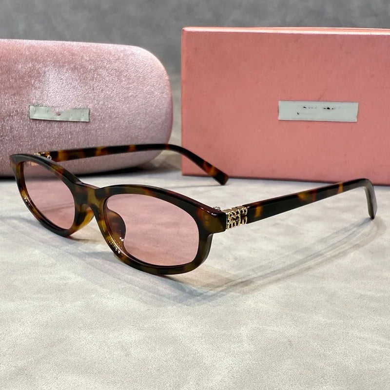 Chic Cat-Eye Sunglasses Women - Vintage Narrow Frame UV400 Shades, Fashion Retro Sun Glasses for Women