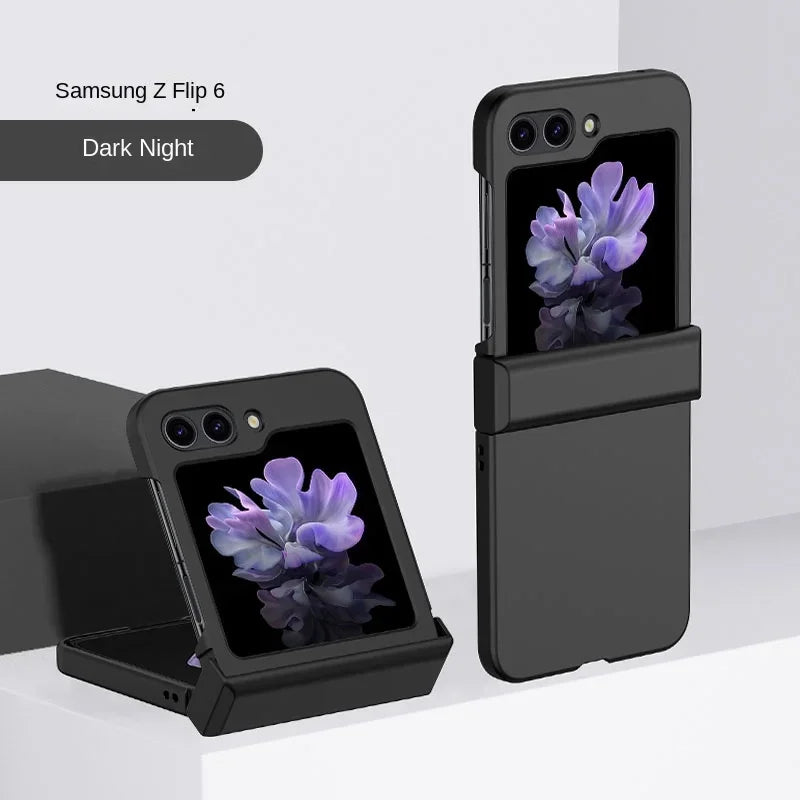 Skin Feel Hard Shell Phone Case for Samsung Galaxy Z Flip 6 5 4 3  Flip6 Flip5 Flip4 Flip3 5G Hinge Protection Shockproof Cover