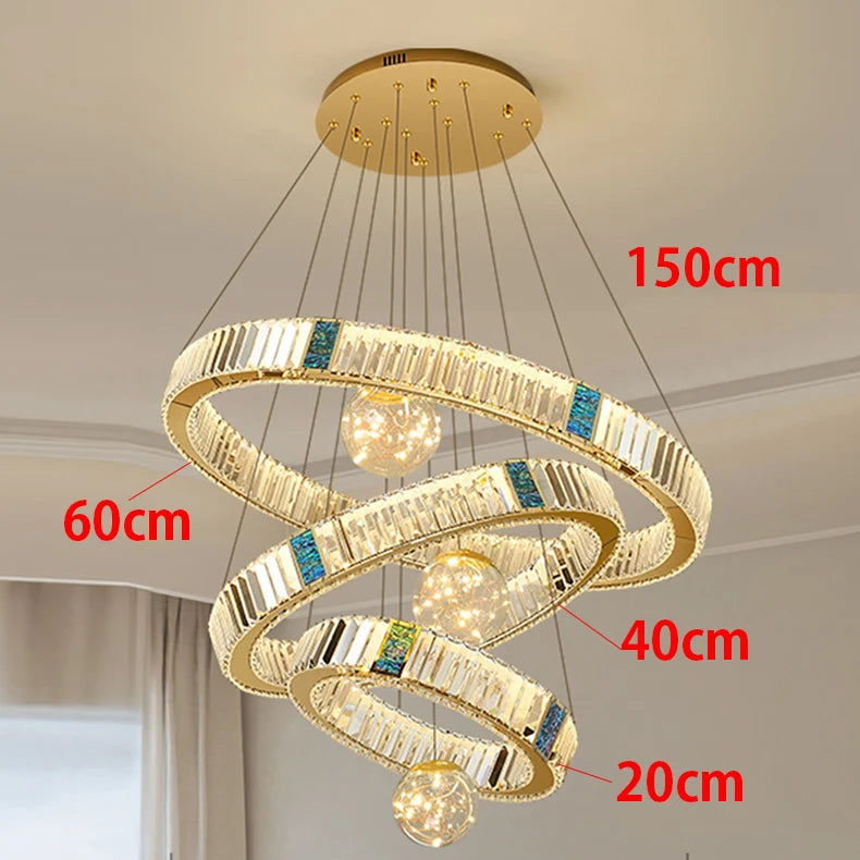 home decorationPendant lights, luxury crystal living room chandelier, bedroom Pendant lamp, ceiling light, indoor lighting