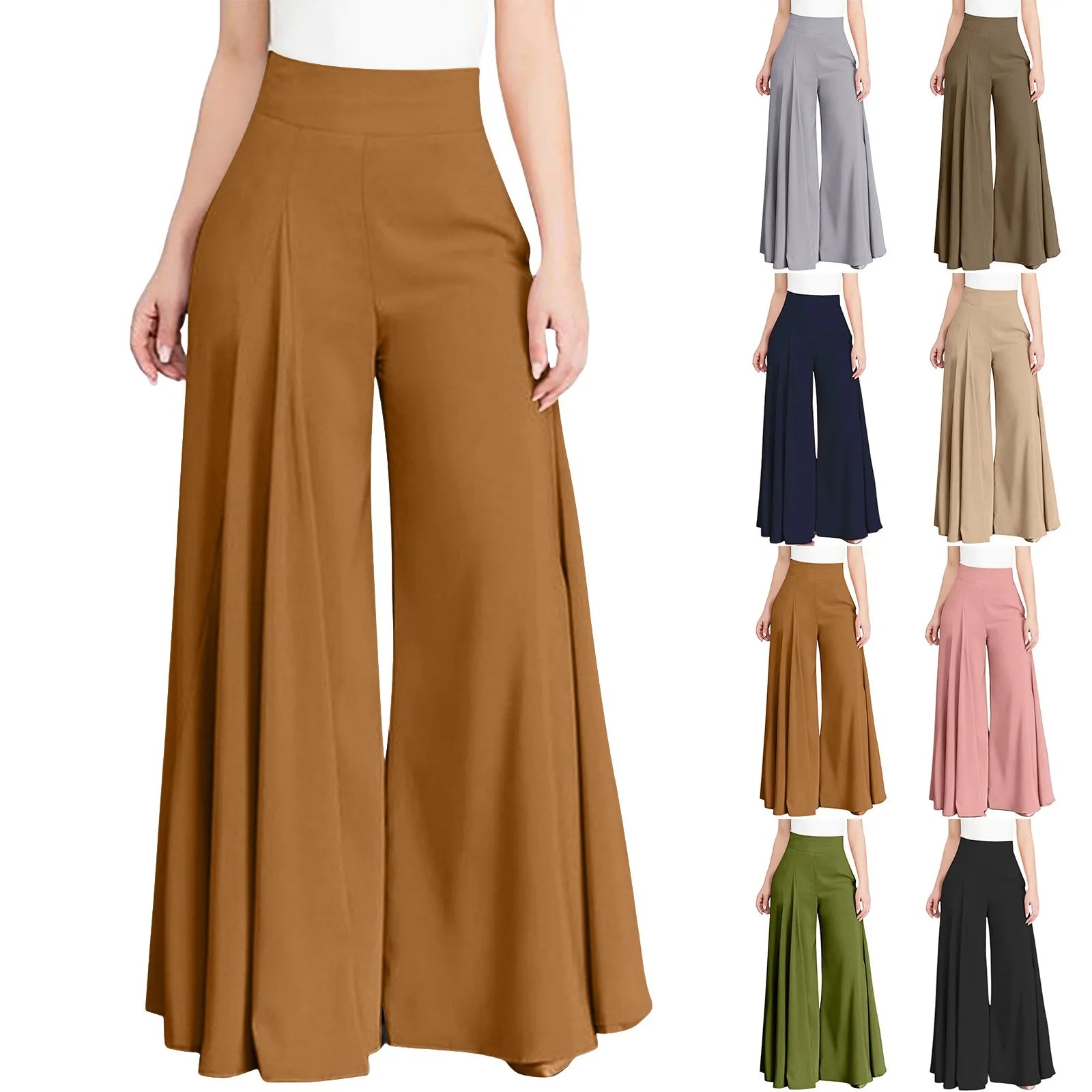 Womens Wide Leg Suit Pants High Waist Dress Pants Casual Comfy Pockets Trousers Floor Mopping Trousers Sweatpants For Women 2024