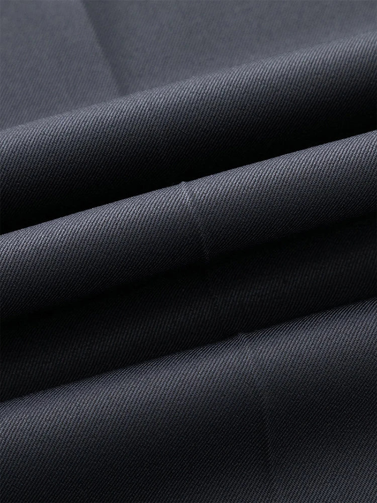 Summer Korean Men's Pants Light&Thin Polyester Elastic Waist Semi-Wide Loose Slacks Drape Suit Pants Male Casual Trousers