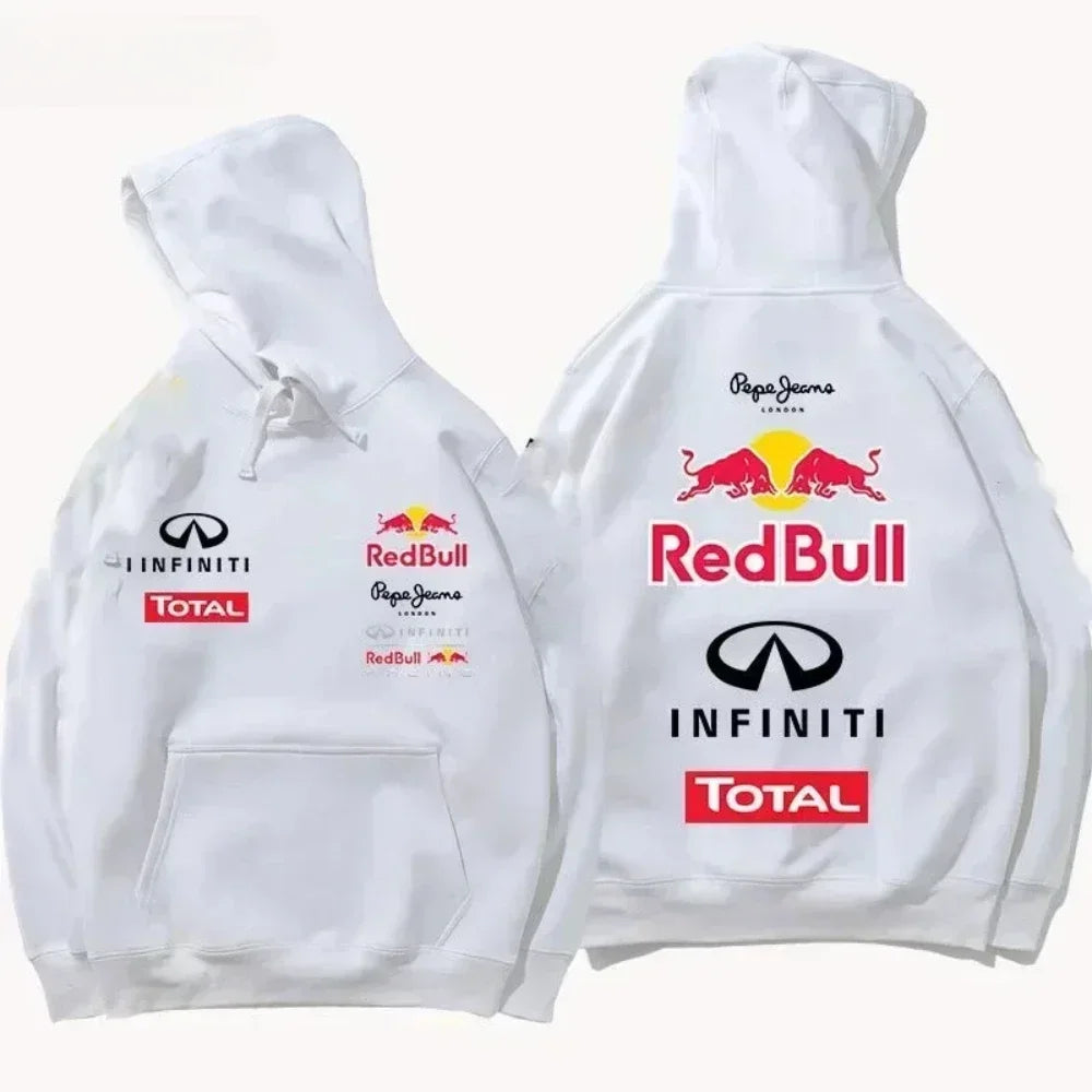 Racing Team  Red Bull Hoodies Print Pullover Brand Hooded Designer Joggers Long Sleeve Sweatshirt Women Streetwear Tops Clothing