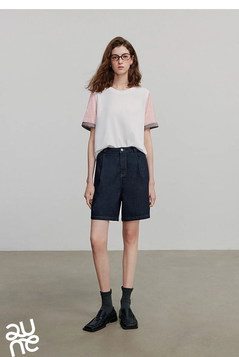 TOYOUTH Women Short Sleeve T shirt 2025 Summer New Casual Tops 8521048