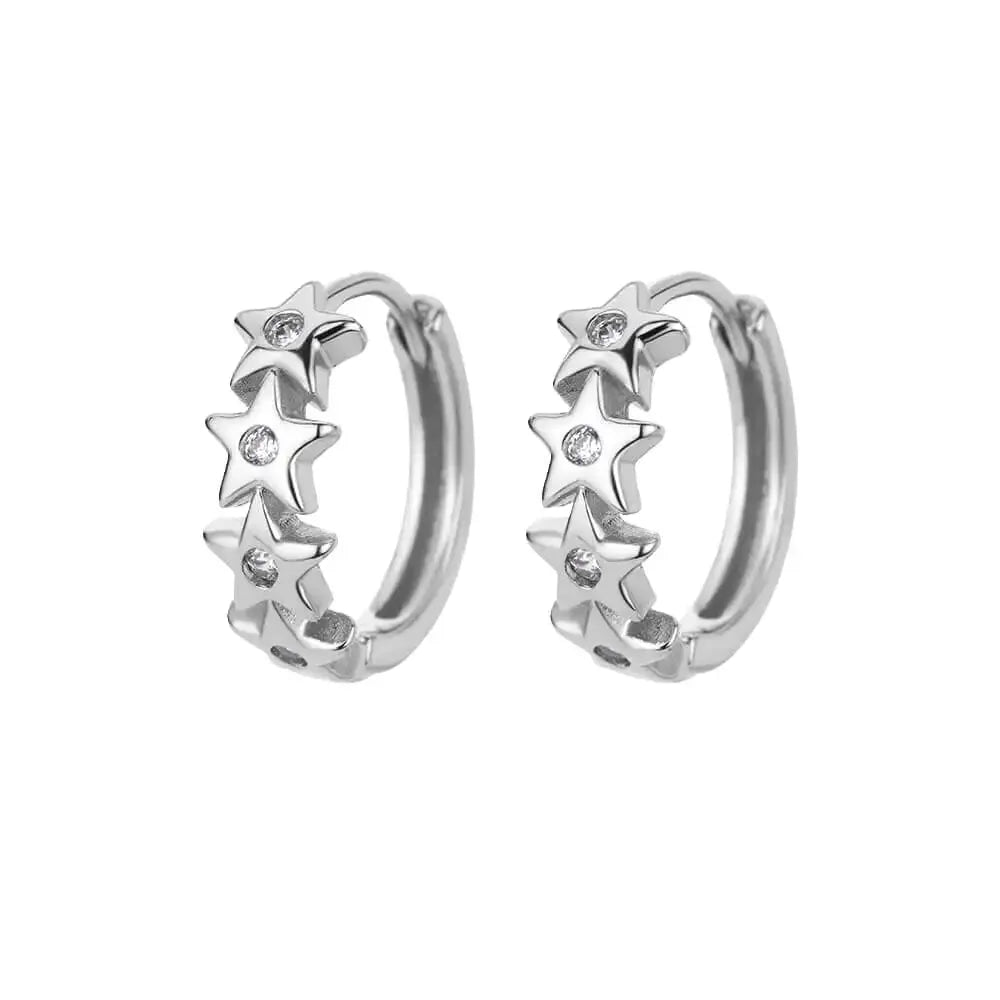 Stainless Steel Star Hoop Earings For Women 2024 Trend New In Luxury Gold Color Earrings Ear Jewelry Gift pendientes mujer