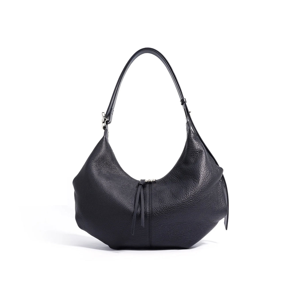 New Large Capacity Beige Grey Color Hobo Tote Elegant Natural Cow Leather Women Handbag Travel Underarm Shoulder Bag