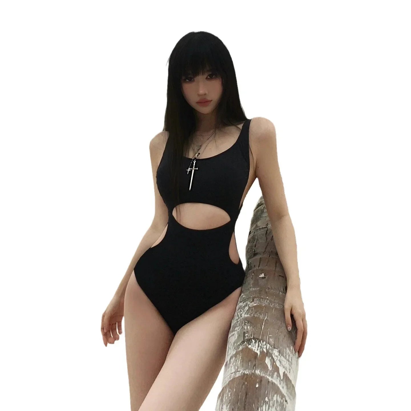 Hot Sale Of The Season New Hollow out Triangle One Piece Swimsuit Women's Vacation Style Design Sensation Thermal Spring Bathing